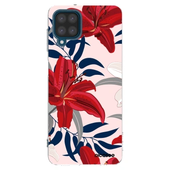 Picasee silikónový prehľadný obal pre Samsung Galaxy A12 A125F - Red Lily