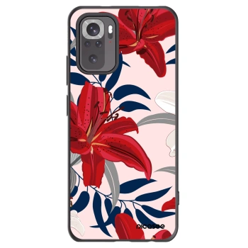 Picasee silikónový čierny obal pre Xiaomi Redmi Note 10 - Red Lily
