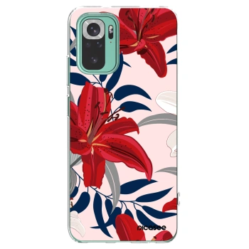 Picasee silikónový prehľadný obal pre Xiaomi Redmi Note 10 Pro - Red Lily