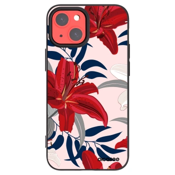 Picasee silikónový čierny obal pre Apple iPhone 13 mini - Red Lily