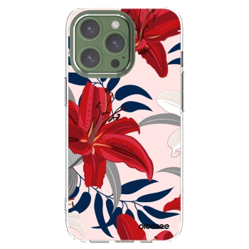 Picasee silikónový prehľadný obal pre Apple iPhone 13 Pro - Red Lily