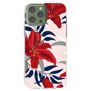 Picasee silikónový prehľadný obal pre Apple iPhone 13 Pro Max - Red Lily