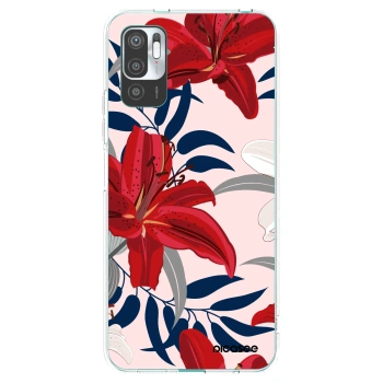 Picasee silikónový prehľadný obal pre Xiaomi Redmi Note 10 5G - Red Lily