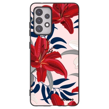 Picasee silikónový čierny obal pre Samsung Galaxy A52s 5G A528B - Red Lily