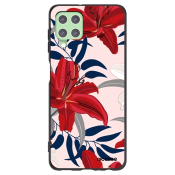 Picasee silikónový čierny obal pre Samsung Galaxy A22 A225F 4G - Red Lily
