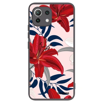 Picasee silikónový čierny obal pre Xiaomi 11 Lite 5G NE - Red Lily