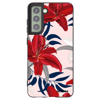 Picasee silikónový čierny obal pre Samsung Galaxy S21 FE 5G - Red Lily
