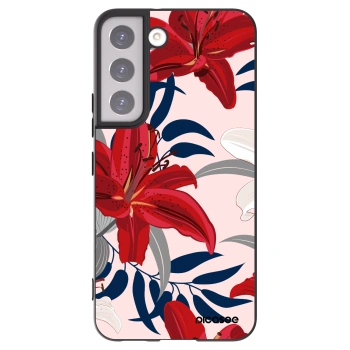 Picasee silikónový čierny obal pre Samsung Galaxy S22 5G - Red Lily
