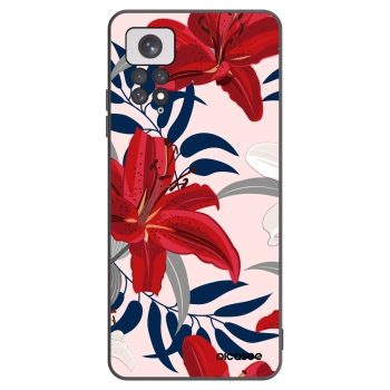 Picasee silikónový čierny obal pre Xiaomi Redmi Note 11 - Red Lily