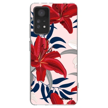 Picasee silikónový prehľadný obal pre Xiaomi Redmi Note 11 Pro - Red Lily
