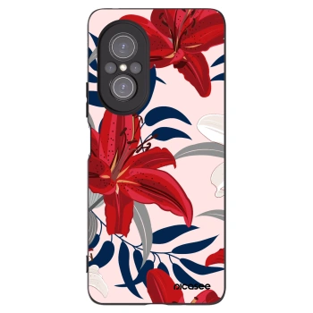 Picasee silikónový čierny obal pre Huawei Nova 9 SE - Red Lily