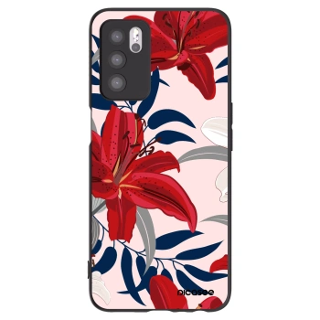 Picasee silikónový čierny obal pre OPPO A16s - Red Lily