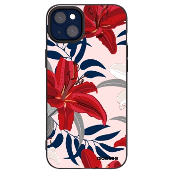 Picasee silikónový čierny obal pre Apple iPhone 14 Plus - Red Lily