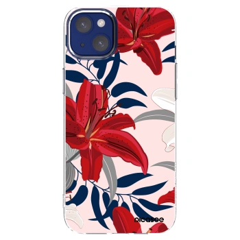Picasee silikónový prehľadný obal pre Apple iPhone 14 Plus - Red Lily
