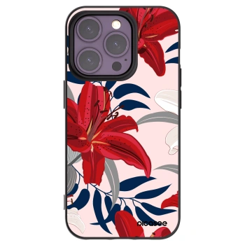 Picasee silikónový čierny obal pre Apple iPhone 14 Pro - Red Lily