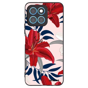 Picasee silikónový čierny obal pre Honor X8 5G - Red Lily