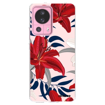 Picasee silikónový prehľadný obal pre Xiaomi 13 Lite - Red Lily
