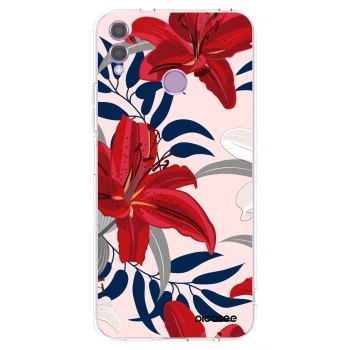 Picasee silikónový prehľadný obal pre Honor 8X - Red Lily