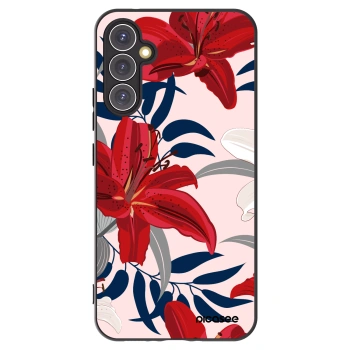 Picasee silikónový čierny obal pre Samsung Galaxy A34 5G A346B - Red Lily