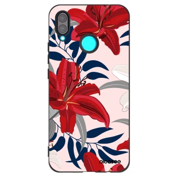 Picasee silikónový čierny obal pre Huawei Nova 3 - Red Lily