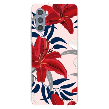 Picasee silikónový prehľadný obal pre Motorola Moto G62 - Red Lily