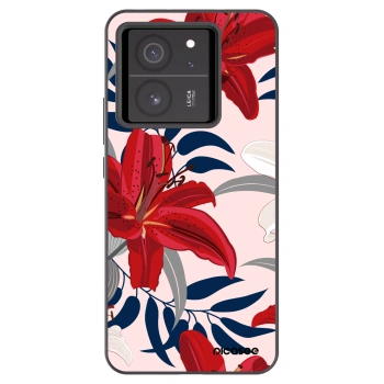 Picasee silikónový čierny obal pre Xiaomi 13T Pro - Red Lily