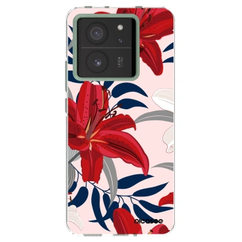 Picasee silikónový prehľadný obal pre Xiaomi 13T Pro - Red Lily