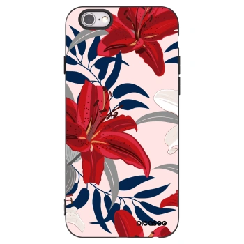 Picasee silikónový čierny obal pre Apple iPhone 6/6S - Red Lily