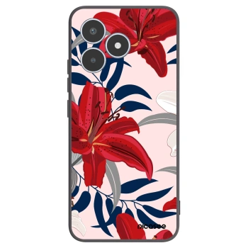 Picasee silikónový čierny obal pre Realme C53 - Red Lily