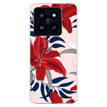Picasee silikónový prehľadný obal pre Xiaomi 14 Pro - Red Lily