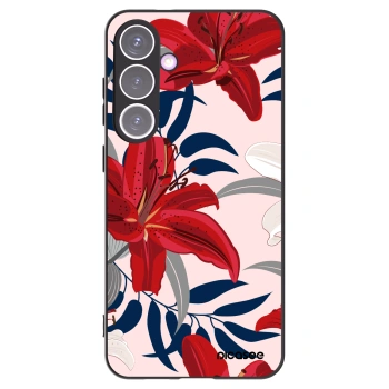 Picasee silikónový čierny obal pre Samsung Galaxy S24+ S926B 5G - Red Lily