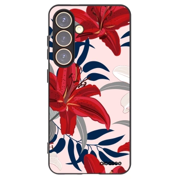 Picasee silikónový čierny obal pre Samsung Galaxy S24 S921B 5G - Red Lily