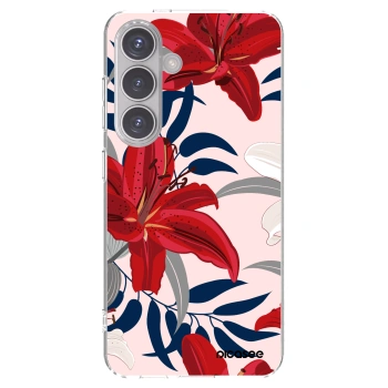 Picasee silikónový prehľadný obal pre Samsung Galaxy S24 S921B 5G - Red Lily