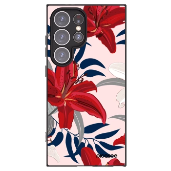 Picasee silikónový čierny obal pre Samsung Galaxy S24 Ultra S928B 5G - Red Lily
