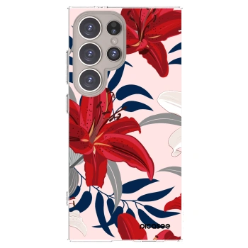Picasee silikónový prehľadný obal pre Samsung Galaxy S24 Ultra S928B 5G - Red Lily