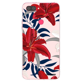 Picasee silikónový prehľadný obal pre Xiaomi Mi 8 Lite - Red Lily