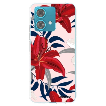 Picasee silikónový prehľadný obal pre Motorola Edge 40 Neo - Red Lily