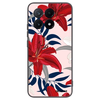 Picasee silikónový čierny obal pre Xiaomi Poco X6 Pro - Red Lily