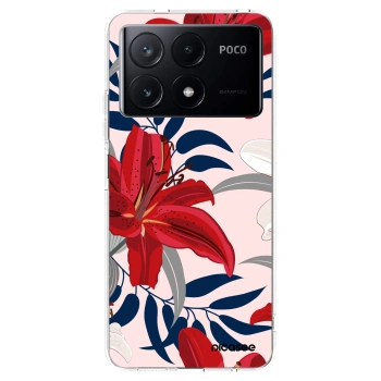 Picasee silikónový prehľadný obal pre Xiaomi Poco X6 Pro - Red Lily