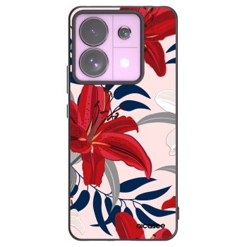 Picasee silikónový čierny obal pre Xiaomi Redmi Note 13 Pro 5G - Red Lily