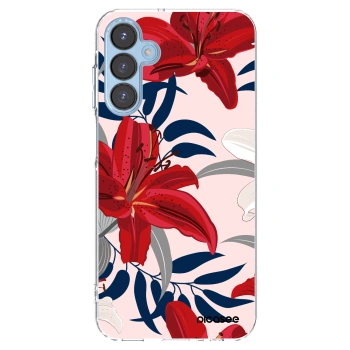 Picasee silikónový prehľadný obal pre Samsung Galaxy A15 A156B 5G - Red Lily