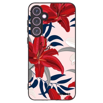 Picasee silikónový čierny obal pre Samsung Galaxy A35 5G A356B - Red Lily