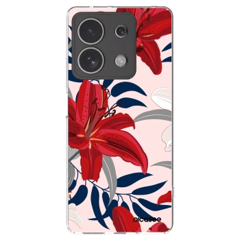 Picasee silikónový prehľadný obal pre Xiaomi Redmi Note 13 4G - Red Lily