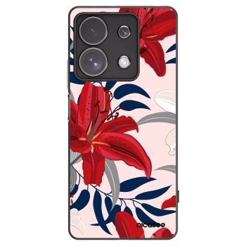 Picasee silikónový čierny obal pre Xiaomi Redmi Note 13 Pro 4G - Red Lily