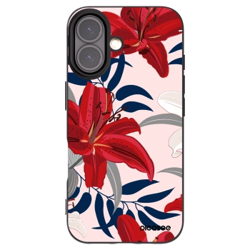 Picasee silikónový čierny obal pre Apple iPhone 16 - Red Lily