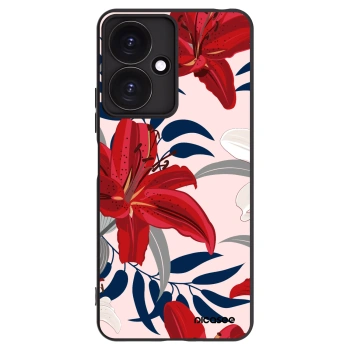 Picasee silikónový čierny obal pre Xiaomi Redmi 13C 5G - Red Lily
