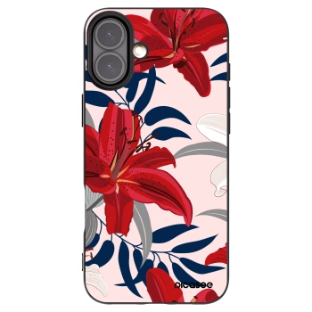 Picasee silikónový čierny obal pre Apple iPhone 16 Plus - Red Lily