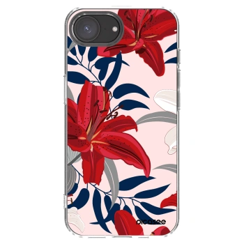 Picasee silikónový prehľadný obal pre Apple iPhone 16e - Red Lily