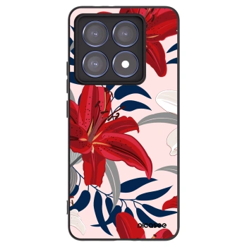 Picasee silikónový čierny obal pre Xiaomi 14T Pro - Red Lily