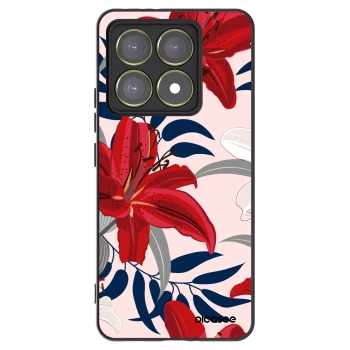 Picasee silikónový čierny obal pre Xiaomi 14T - Red Lily
